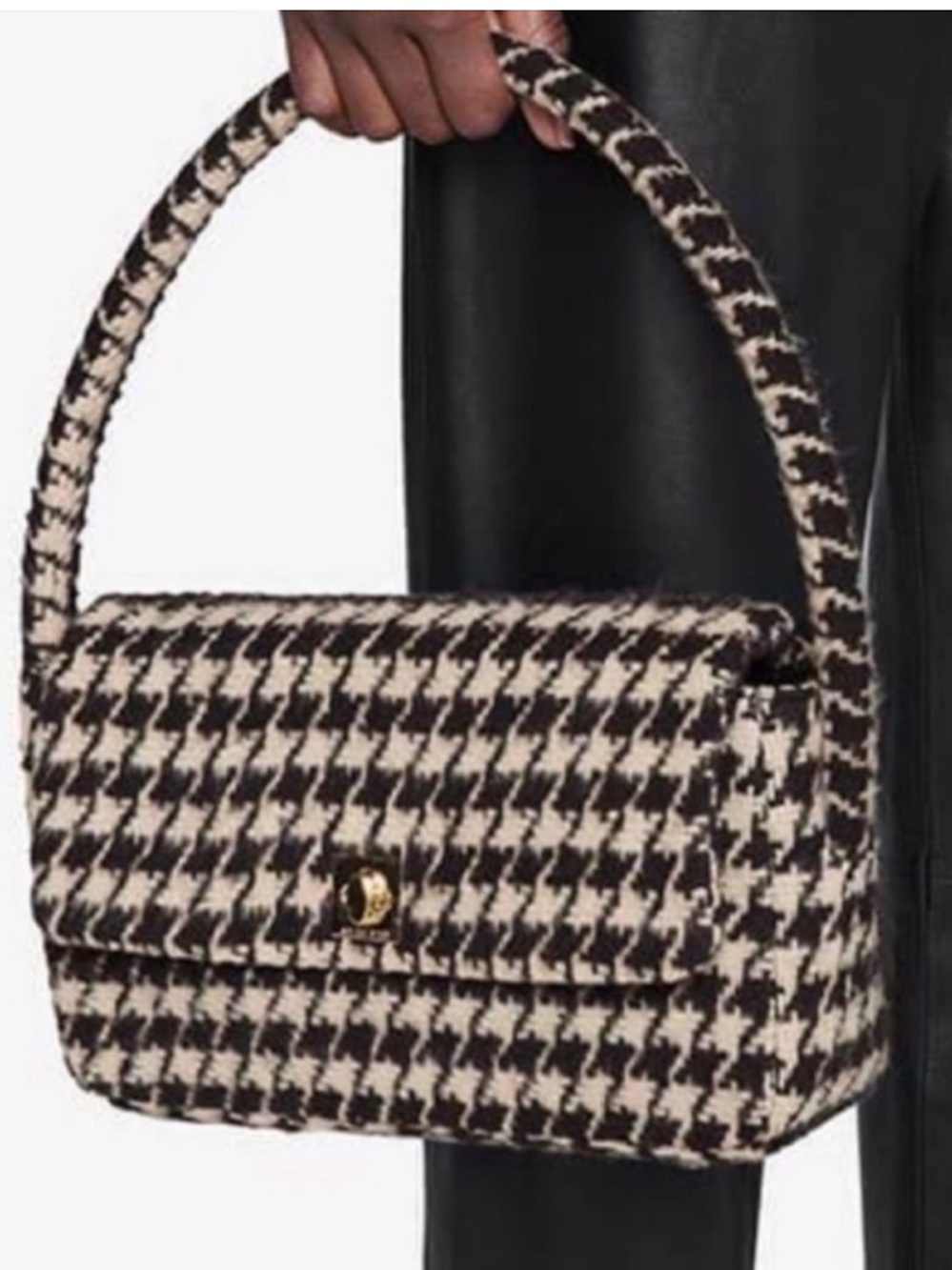 Anine Bing | Bag | Holiday Party Ready! Nico Bag Houndstooth | Ready to Ship! - Picture 6 of 16